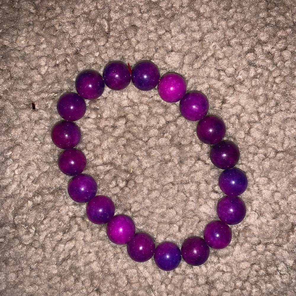 Dyed Purple Agate Crystal Bracelet